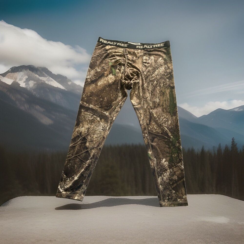 Realtree APX Camo Base Layer XL 40/42 Stretch Camouflage Good Condition